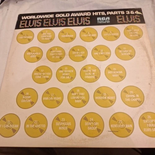 Elvis Presley 2 LP - Worldwide Gold Award Hits Parts 3 & 4 - RCA R214657