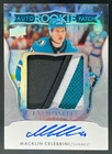 2024-25 Upper Deck The Cup Macklin Celebrini Exquisite Rookie Patch Auto #/71