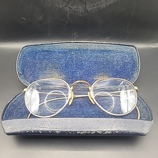 Vintage B L Ful-Vue 12K Gold Filled Wire Rim Eyeglasses w/ Case Colorado