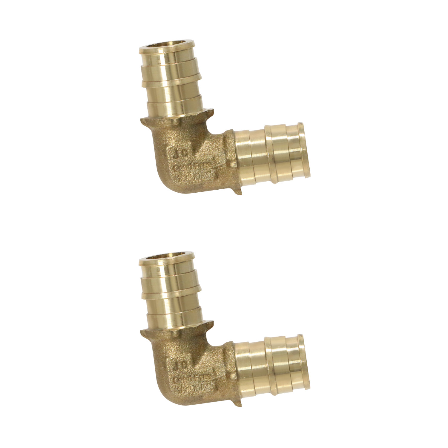 2 Pack XFITTING 1/2" Pex A Elbow, Expansion Elbow, Lead Free Brass