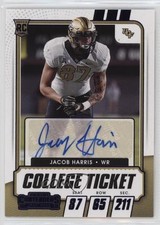 2021 Contenders Draft Picks College Game Ticket Purple Jacob Harris Auto 7eo