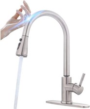 Smart Touch Kitchen Faucet w/Pull Down Sprayer - Brushed Stainless Steel - NOB