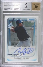 2011 Bowman Chrome Prospects Auto Carlos Perez #BCP113 BGS 9 MINT Auto u2h
