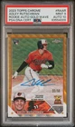 2023 Topps Chrome Rookie Autograph Adley Rutschman Gold Wave Ref PSA 9 AUTO 10