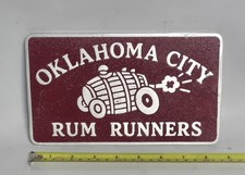 Cast Aluminum Car Club Plaque Oklahoma Rum Runners