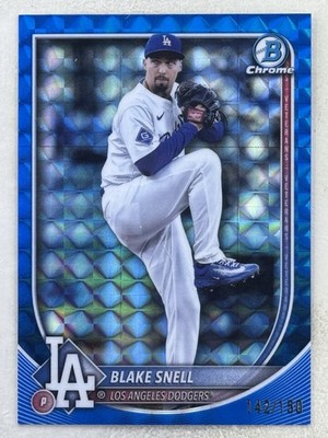 Blake Snell 2025 Bowman Chrome Blue Geometric Refractor /150 #31