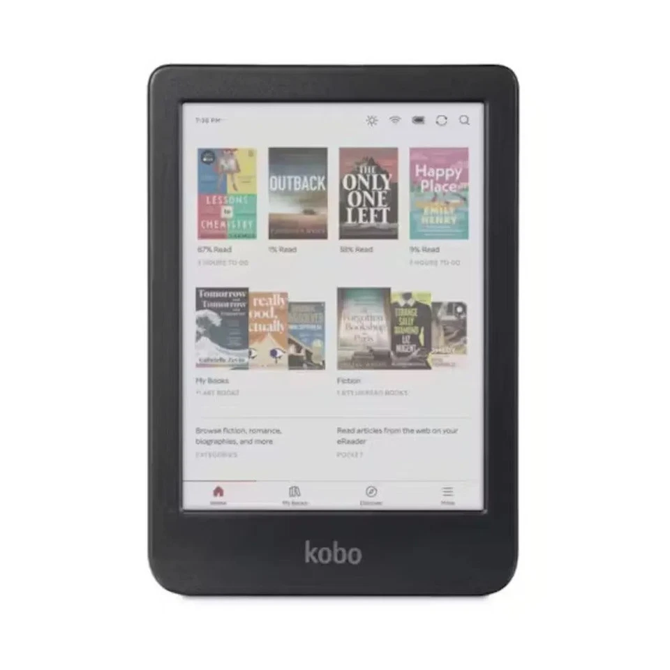 Kobo Clara Colour (Black) with SleepCover Case (Cobalt Blue)