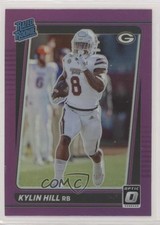 2021 Panini Donruss Rated Rookie Optic Holo Purple Preview Kylin Hill 00dh