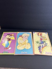 Vintage 1980 s Colorforms Barbie and Goofy Sewing Cards With Strings And Needles
