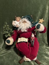 House Of Hatten Ye Olde Santa Maker By Dee Gann Santa Sitting In Chair Angel Elf