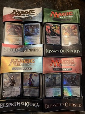 (4) MTG Duel Decks Factory Sealed Lot! Blessed, Elspeth, Nissa, Cunning ++ 4x