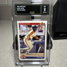 Upper Deck 1992 Gold Holo  Star Rookie Kenny Lofton GMA Mint 9 Card #25. rookie card picture