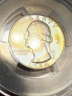 PCGS 1964-D 25c Silver Quarter AU-Details Nice Toning