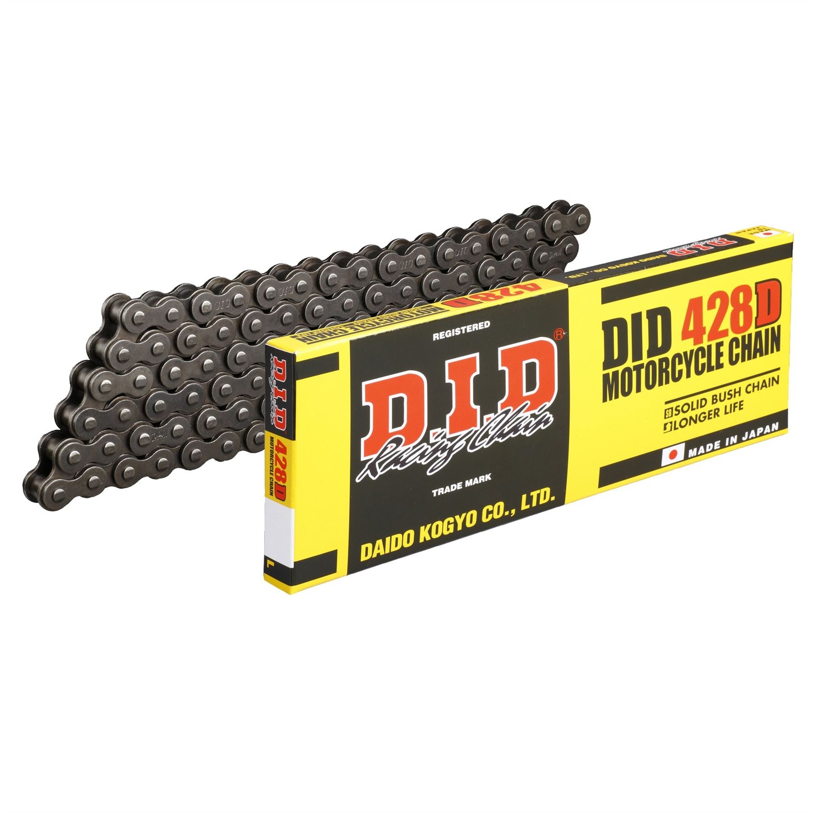 D.I.D. Non O-Ring Chain Black 428-128 Motor Hispania 125 Duna SM 2009 - 2010