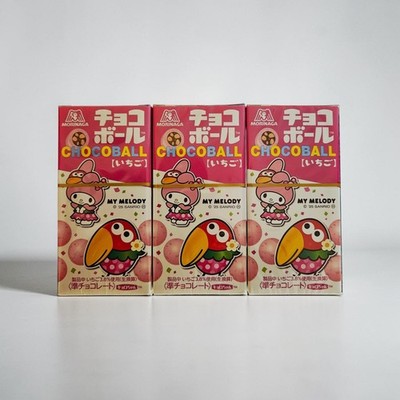 【FREE SHIPPING】Morinaga My Melody Choco Ball Japanese Strawberry Chocolate -3 PK