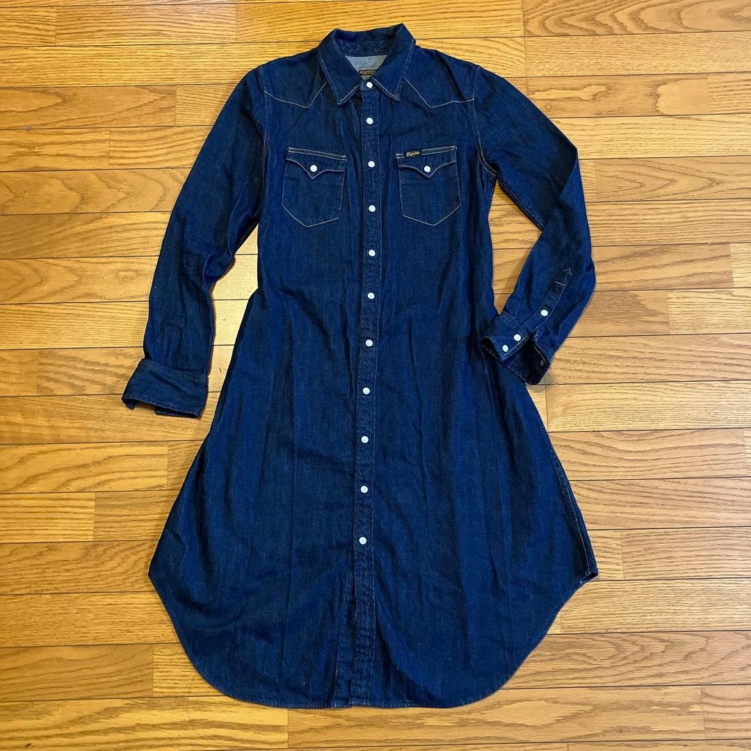 Used Excellent Condition Kapital Dark Denim Shirt Dress Verygood