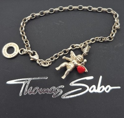  Thomas Sabo Armkette + Schutzengel Herz  18 cm  Armband Brachelet Angel 925er S