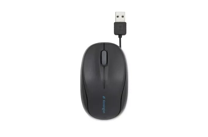 Kensington Nero Mouse Pro Fit Con Filo Riavvolgibile, - Immagine 2