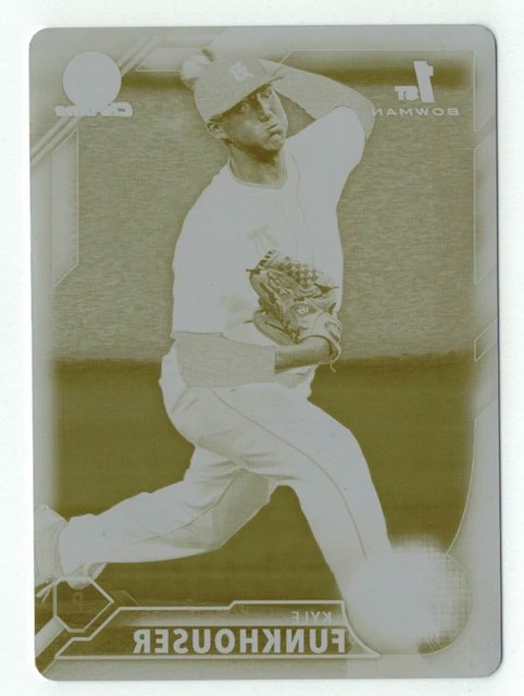 2016 Bowman Entwurf Kyle Funkhouser chrom gelb Druckplatte 1/1 BDC-22 1.