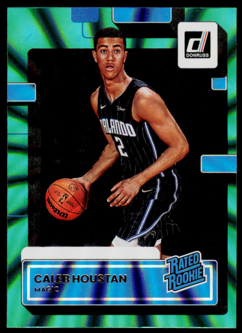 2022-23 Donruss Caleb Houstan 232 Holo Laser Green RC Orlando Magic