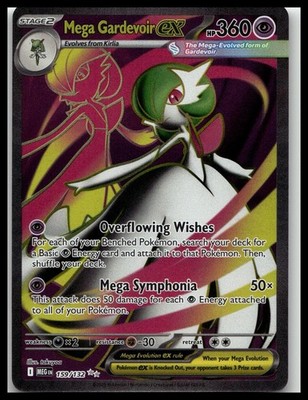 Mega Gardevoir ex Full Art Ultra Rare 159/132 Pokemon Mega Evolution English