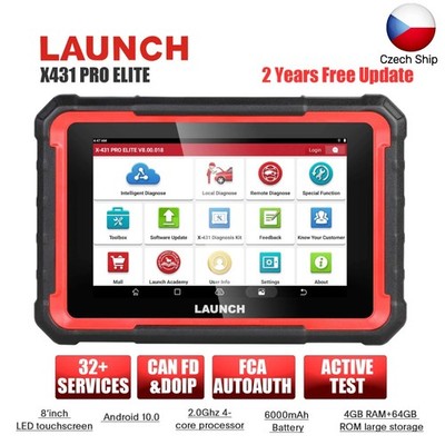 Launch X431 PRO ELITE Auto Full System Car Diagnosis CAN FD&DoIP OBD2 Scanner
