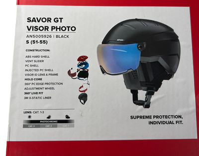 Ski Snowboard Helmet ''Atomic Savor GT Visor Photo'' Size MS/ 51-55 cm