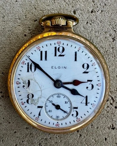 Antique Elgin BW Raymond Railroad Pocket Watch 21 Jewels 12K Gold Filled Case