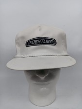 Vintage Freightliner Strapback Cap/Hat White Tonkin USA Made 1990s