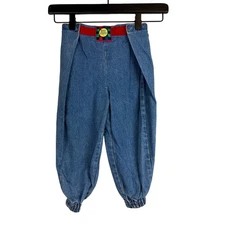 Vintage 90s Pure Energy Pleated Jeans Baggy Blue - Boys 3T 3