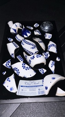 Expoxy resin claze azul bottle ART, nice touch of elegance in any space!