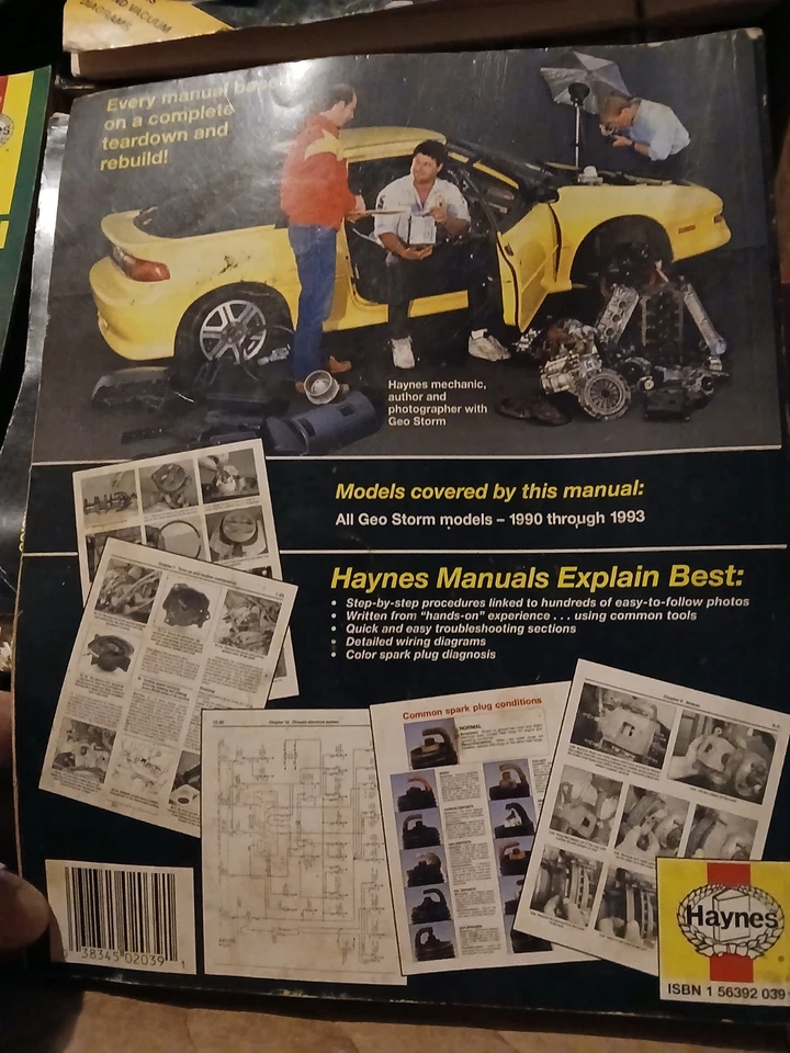 Geo Storm 1990 Thru 1993 de John Haynes (1993, libro de bolsillo comercial) Foto 2 de 2