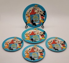 Vintage Disney Mickey  Friends Tin Litho Plate Childrens Tea Set