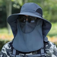 Sun Hat Wide Brim UV Protection Bucket Cap For Camping Hiking Fishing Safari Men