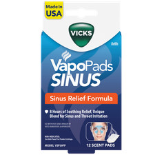 Vicks VapoPads Refill Scent Pads Sinus Relief Formula 8 Hour Relief 12 Count