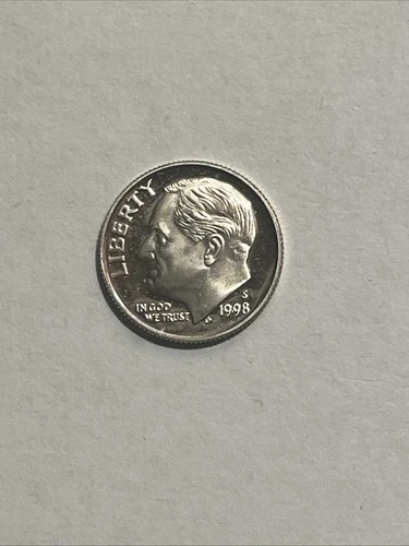 1998-S San Francisco Silver Proof Roosevelt Dime, US 10c Silver Proof Coin
