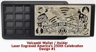 Valcambi Wallet - Holds 1 gram Silver or Gold Bars - Laser Engraved America 250