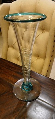 Vintage - Beautiful Steuben? Blinko? Colored Teal - Celeste Blue Vase