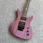 24 Frets Custom Joker Purple with Green Pinstripes Professional Guitar