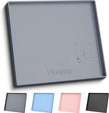 Extra Thick Silicone Mat Waterproof with Raised Edge 22" X 19", under Sink Mat f