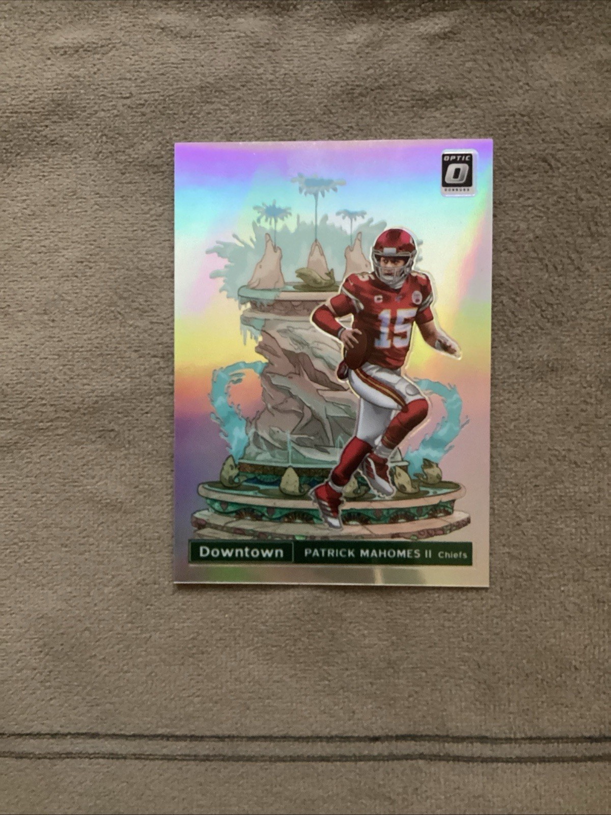 2020 Donruss Optic Patrick Mahomes II Downtown SSP #DT-3 Chiefs Print Line