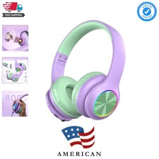 Kids Bluetooth 6.0 Headphones with LED Light, 85Hours Playtimes, Type-C Fast ...