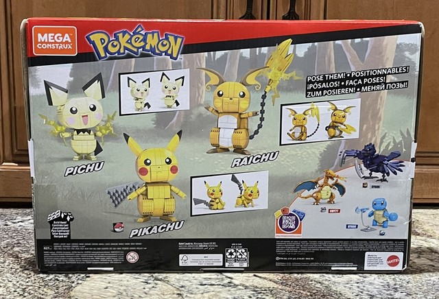 mega construx pikachu evolution trio