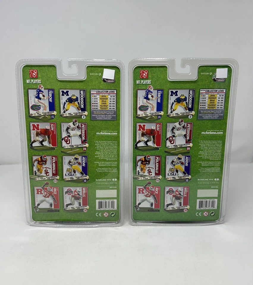 Joseph Addai LSU Tigers NCAA Series 3 McFarlane Figure Lot w/ Variant #183/500 - Image 4 of 4