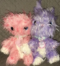Moose 11" + 9" Scruff a Luvs Purple Pink Kitty Cat Stuffed Plush Animal Toy Doll