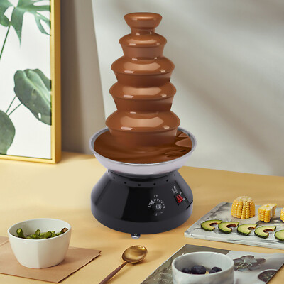 5 Tiers Commercial Stainless Steel Chocolate Fountain Chocolate Fondue Fountain