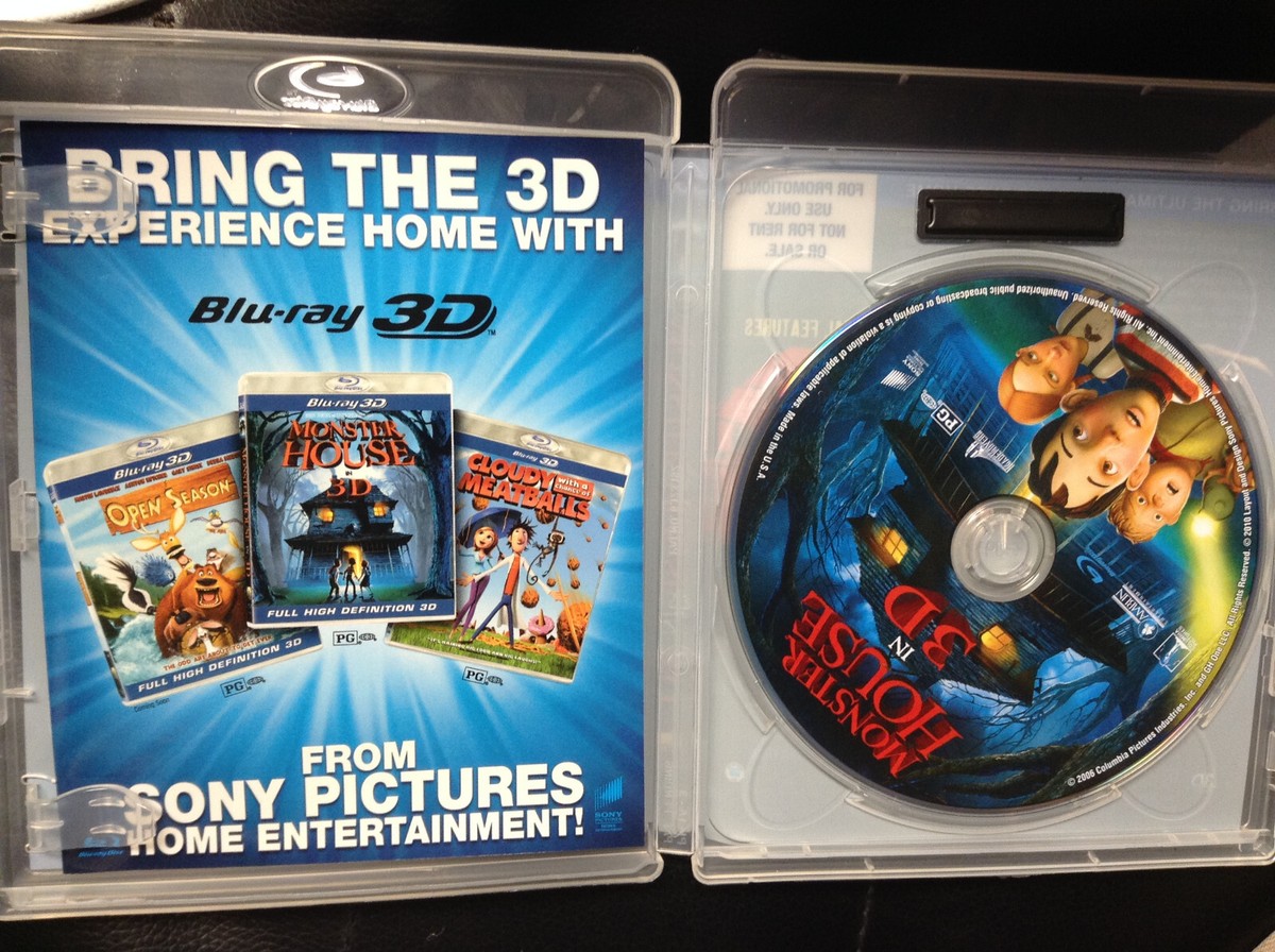 Bluray 3D Monster House In 3D / NICE COMPLETE (PROMOTIONAL