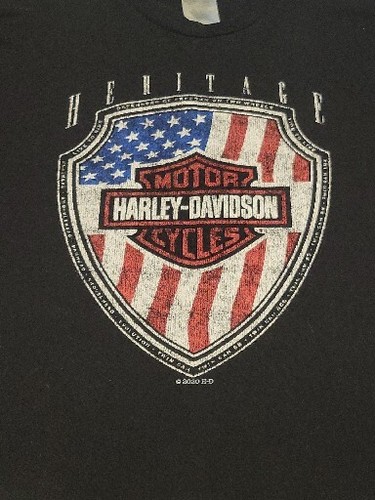 DOUBLE SIDED Harley Davidson Illinois Heritage Patriotic Chicago T-Shirt Medium - Picture 5 of 15