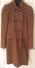 Zara Woman Coat In Camel/mustard Colour (eur M) Fits Size 8/10