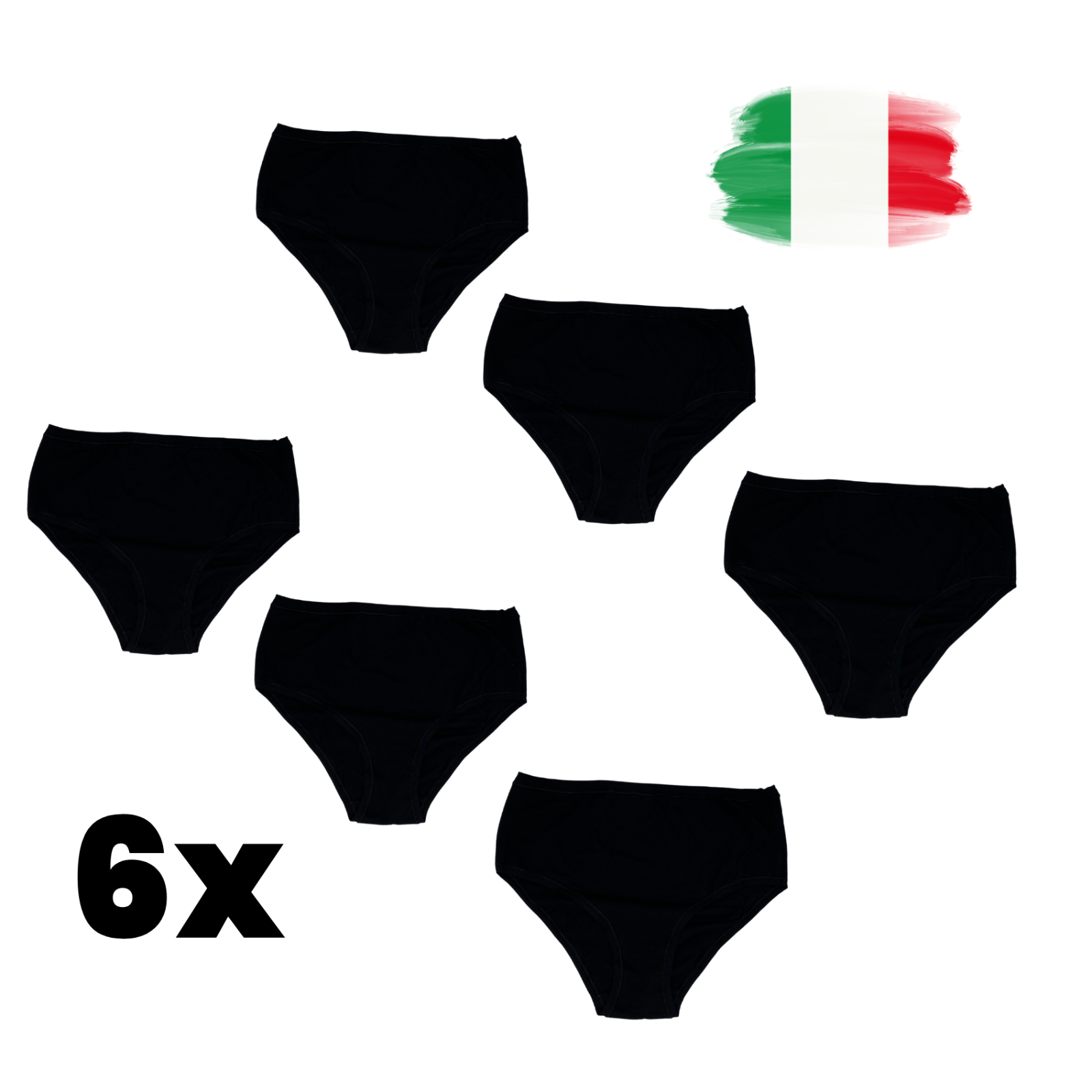6 Slip Donna Vita Alta Mutande Cotone Culotte in Pizzo Elasticizzate Culotta da